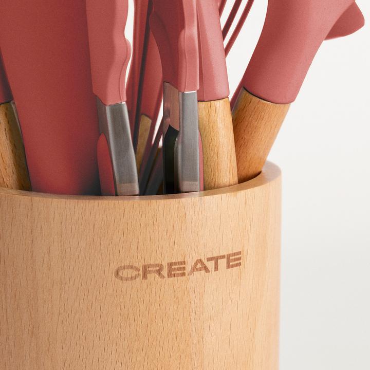 Immagine prodotto Create Küchenutensilien-Set - Silikon und Holz