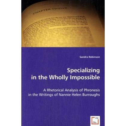 Specializing in the Wholly Impossible, Fachbücher von Sandra Robinson