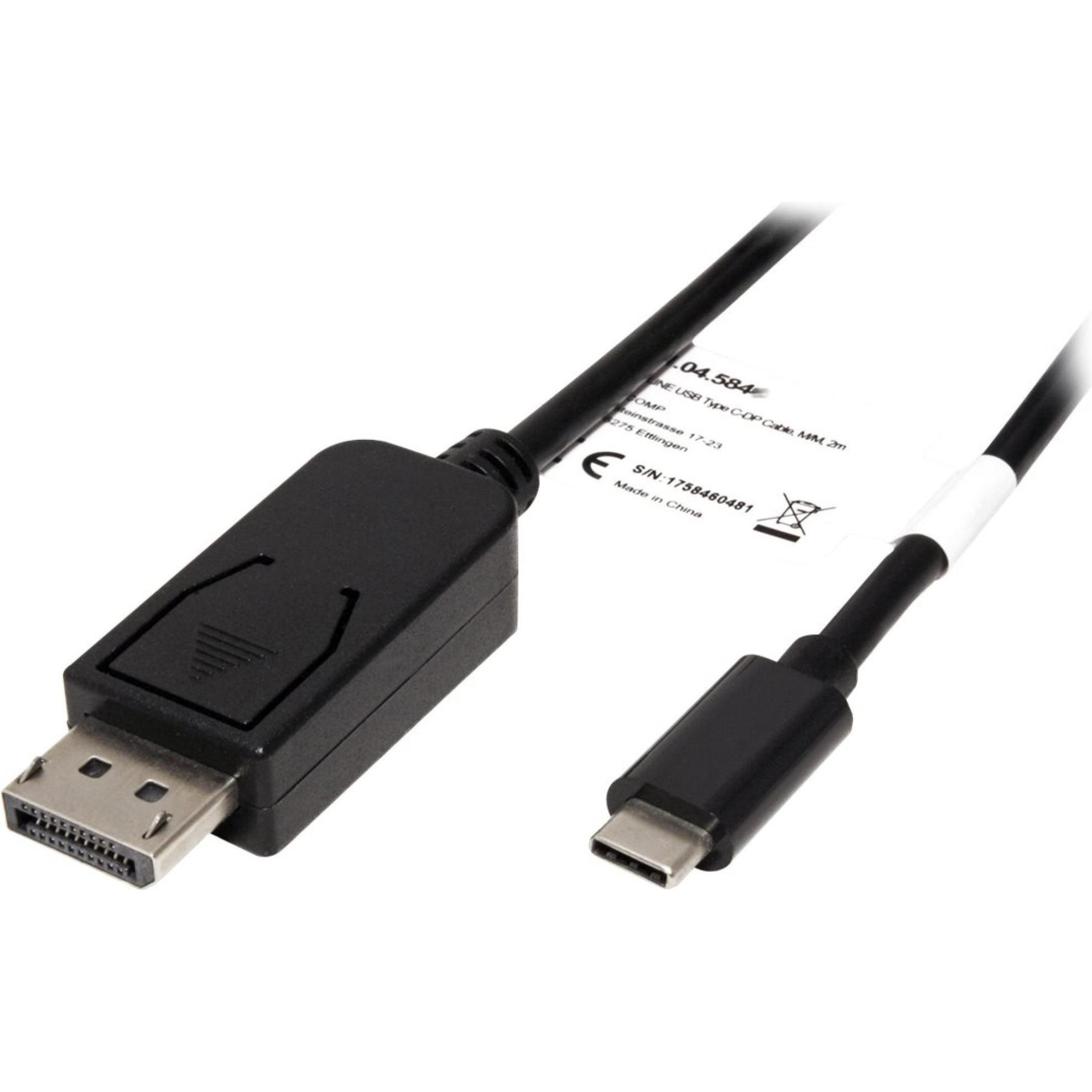Roline Nero Usb Typ C — Displayport, Adattatore Dati + Video,