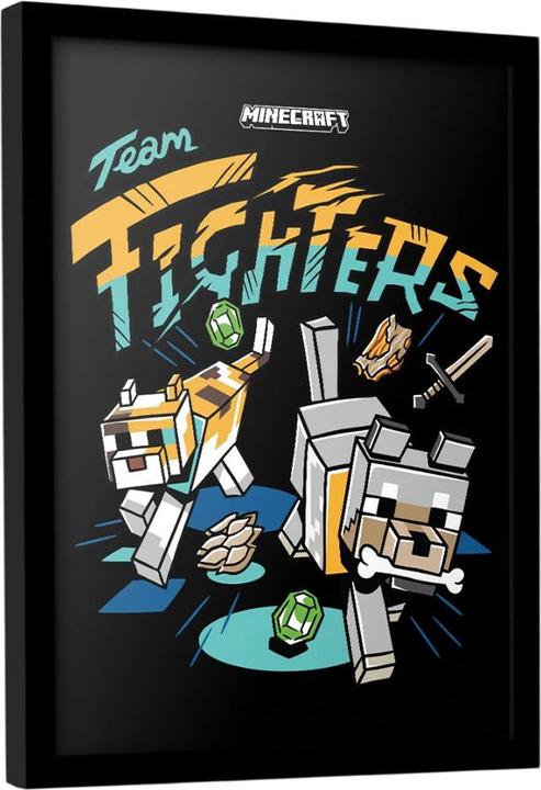 Actual product image Minecraft Team Fighters Printed Framed Poster