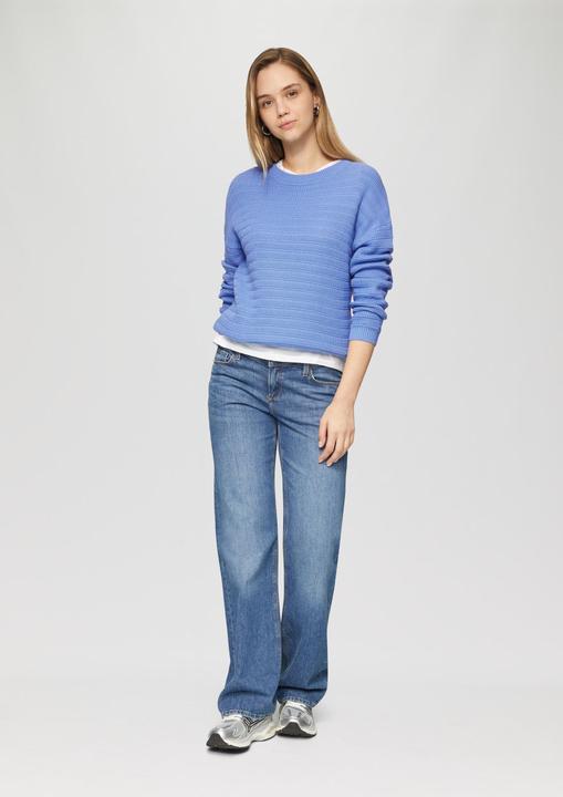 Immagine prodotto s.Oliver Strickpullover Baumwollmix-Pullover mit Strukturmuster (XL)