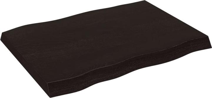 Image du produit VidaXL Tischplatte 80x60x6 cm Massivholz Eiche Behandelt (80 x 60 x 6 cm)