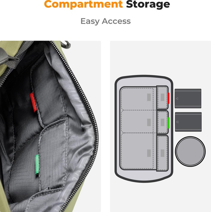 Actual product image K&F Concept Sling Bag 10L Urban Wander 01 (Camera shoulder bag, 10 l)