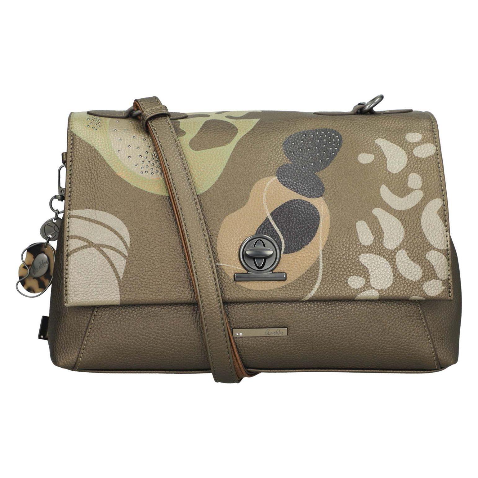 Anekke, Damen, Handtasche, Sophia Gaia Flap Crossbody Bag, Mehrfarbig, Braun