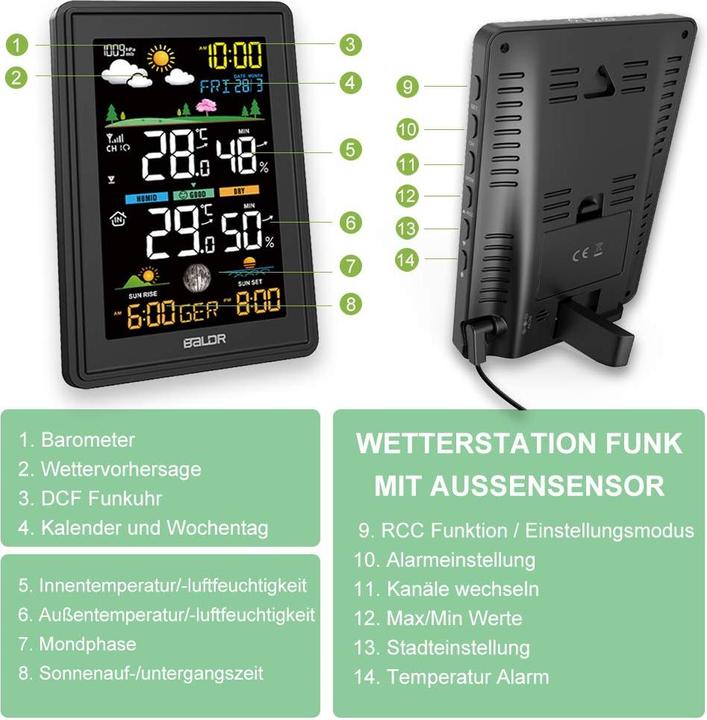 Produktbild Baldr Funkwetterstation