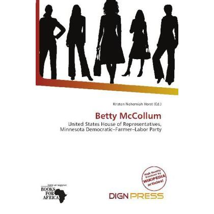Betty McCollum, Fachbücher von Kristen Nehemiah Horst