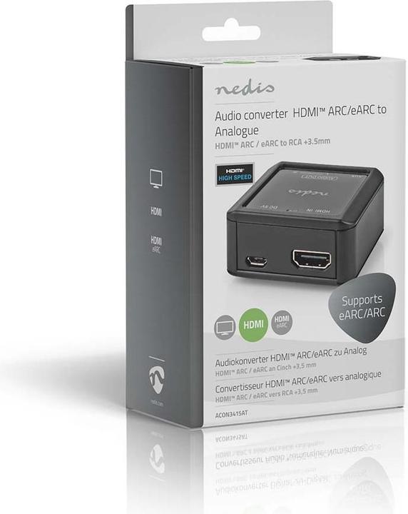Nedis Digital Audio Converter | 1-Weg | Anschlüsse – Eingang: HDMI™ Eingang | Anschlüsse – Ausgang: