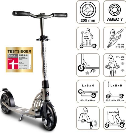 Produktbild Six Degrees Aluminium Scooter 205 mm