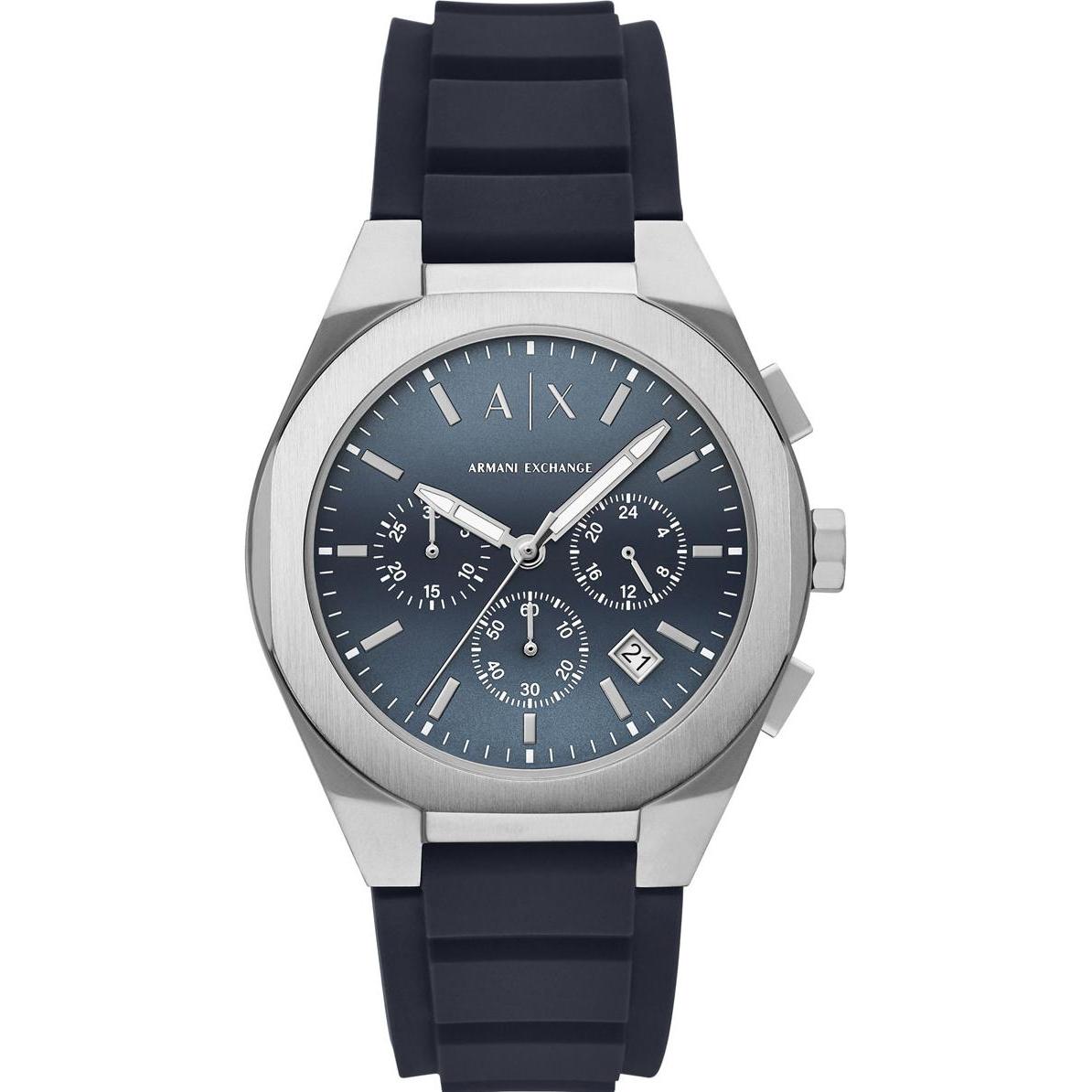 Armani Exchange, Armbanduhr, Chronograph, Blau, (Chronograph, 42 mm)