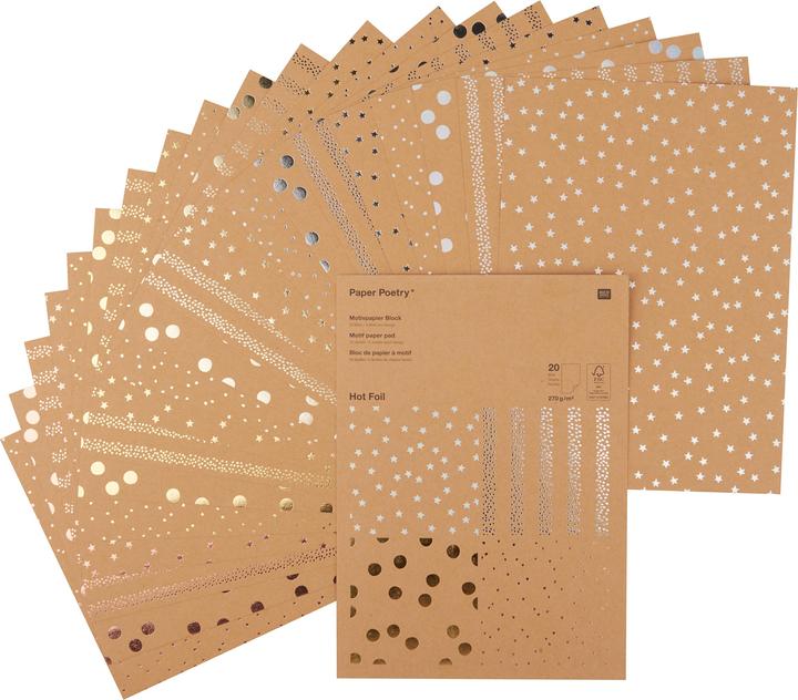 Actual product image Paper Poetry Motif paper (270 g/m², 20 x)