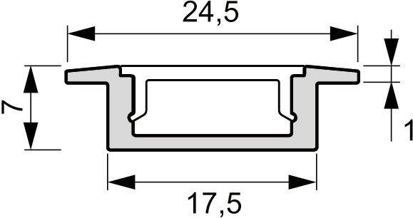 Immagine prodotto L&S Profilo LED London, nero L: 295mm