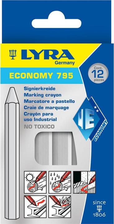 Actual product image Lyra Signierkreide sechseckig Nr.795 weiss a12Stück (12x)