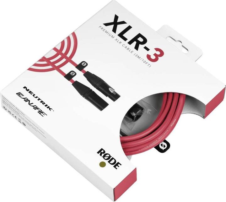 Image du produit RØDE XLR-3 Rouge (3 m, Câbles XLR)