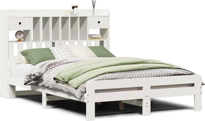 vidaXL Bett mit Regal (140 x 200 cm)