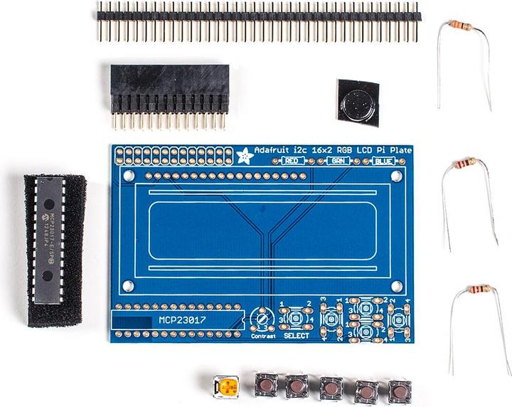 Actual product image Adafruit RGB Negative 16x2 LCD+Keypad Kit for Raspberry Pi (Electronics kit)