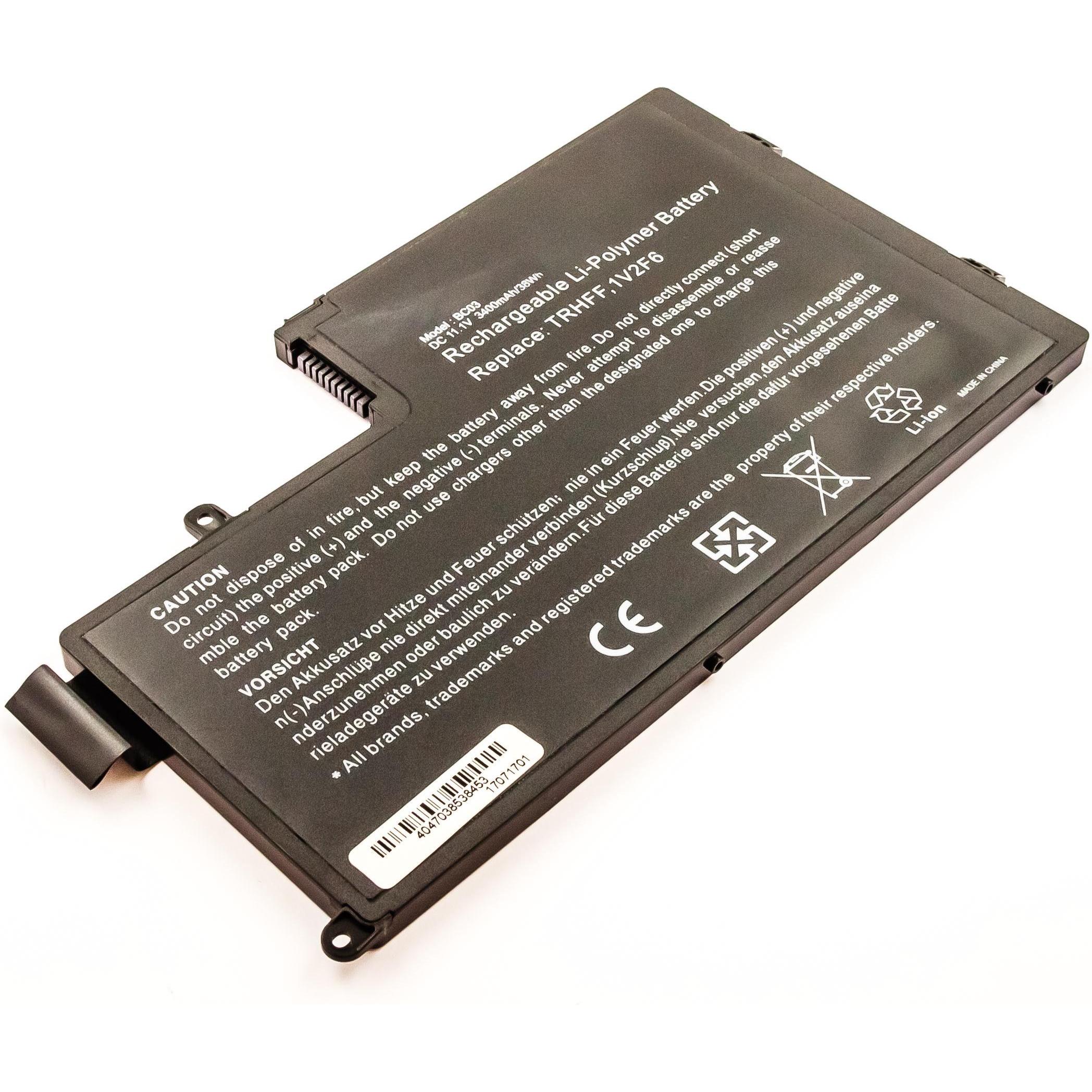 AGI Akku kompatibel mit Dell Inspiron 5547 - Akku - 3.400 mAh (3400 mAh), Notebook Akku, Schwarz