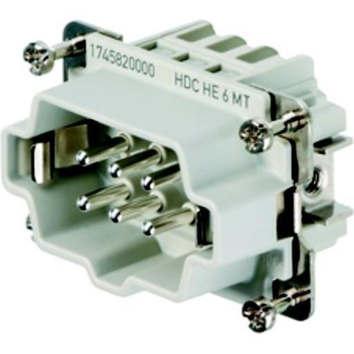 Weidmüller Kontakteinsatz Stift 6p Federzug 24A 1745820000, Elektronikkabel + Stecker, Grau