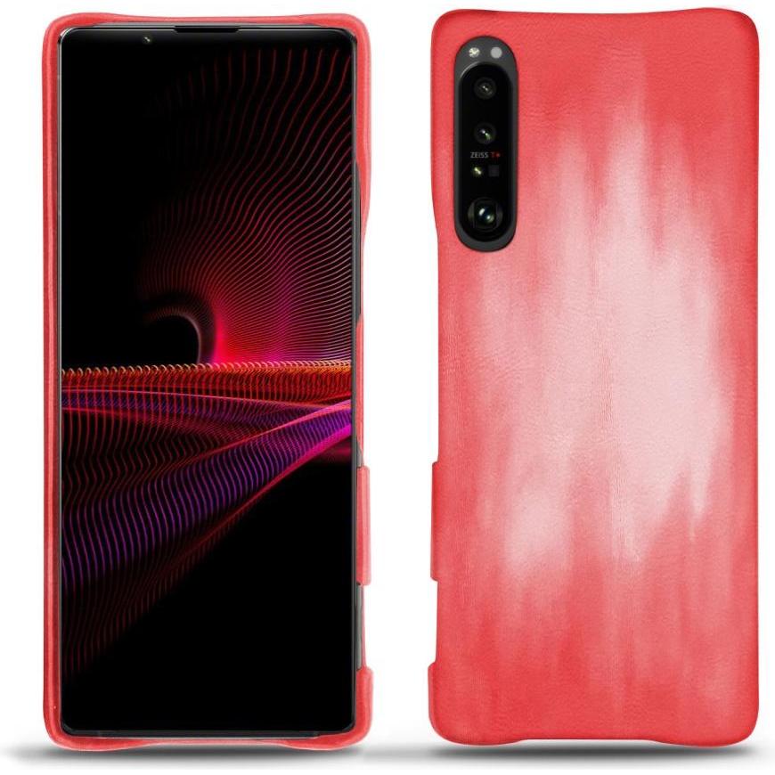 Noreve Lederschutzhülle (Sony Xperia 1 III), Smartphone Hülle, Rosa
