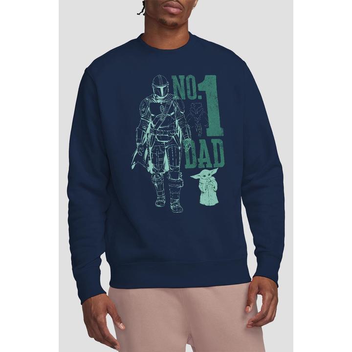 Actual product image Star Wars Unisex Adult No. 1 Dad Mando Sweatshirt (XXL)