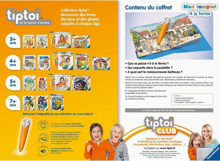Produktbild tiptoi Coffret complet lecteur interactif + Livre Imagier A la ferme (Französisch)