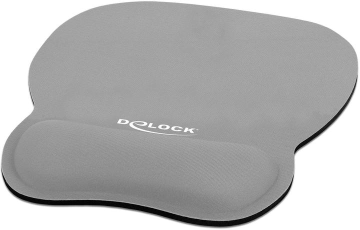 Delock Ergonomic mouse mat with palm rest, grey Grey (L)