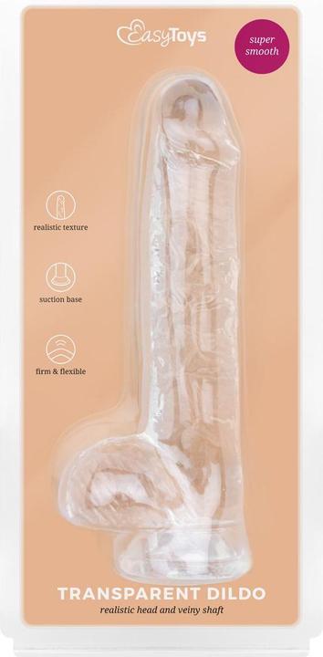 Actual product image Easytoys Jelly Dildo with Balls - 15 cm