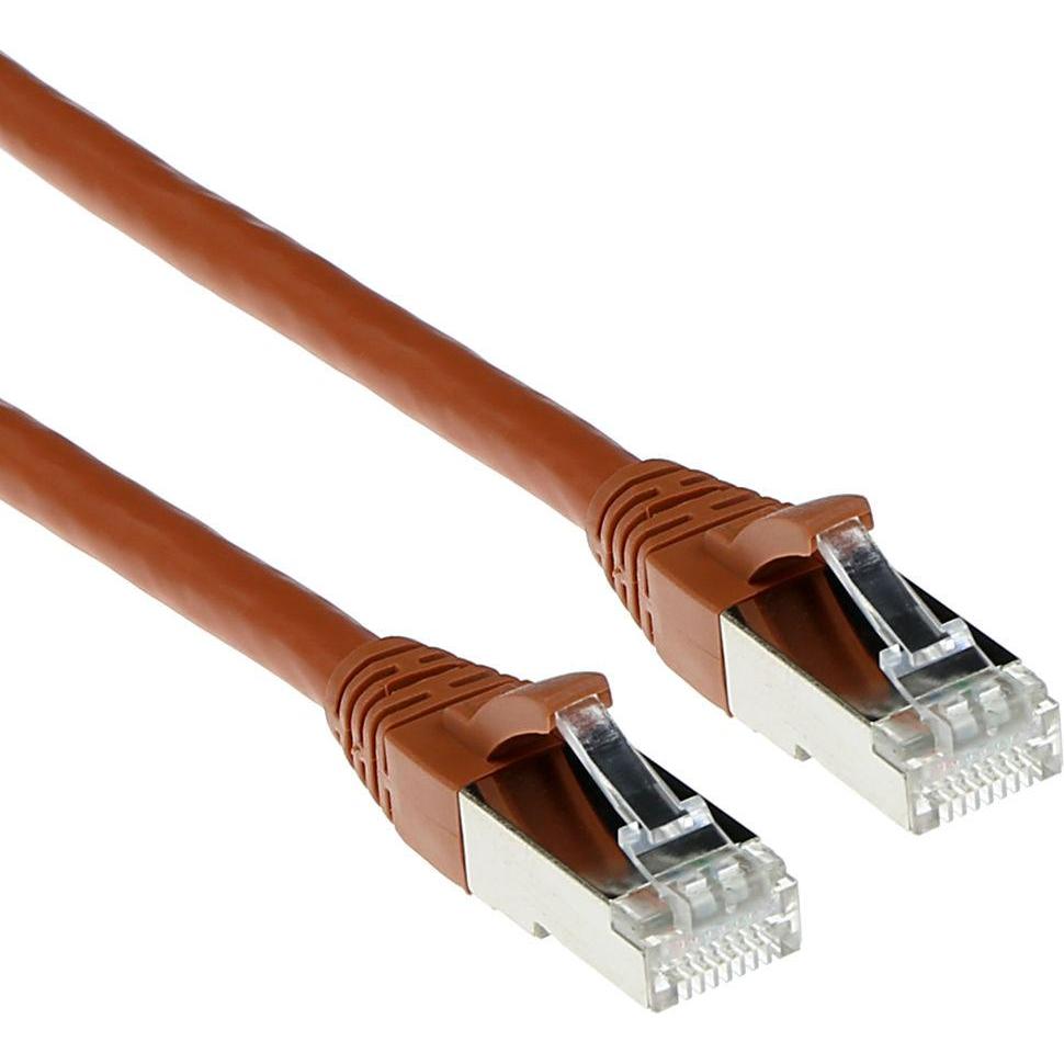 ACT FB2207 7m Cat6a SF/UTP (S-FTP) Braun Netzwerkkabel (S/FTP, CAT6a, 7 m), Netzwerkkabel