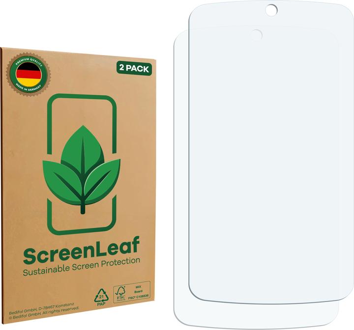 Actual product image ScreenLeaf Screen Protector sustainable Screen Protection, clear, anti-scratch