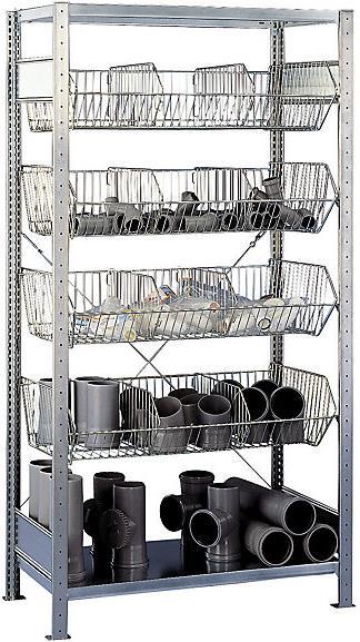 Produktbild Schulte Lagertechnik Drahtgitterkorb-Steckregal, verzinkt