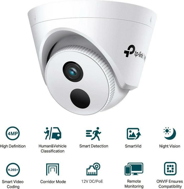 Produktbild TP-Link Cam Turret Network 4MP VIGI C440I(4mm) (2560 x 1440 Pixels)