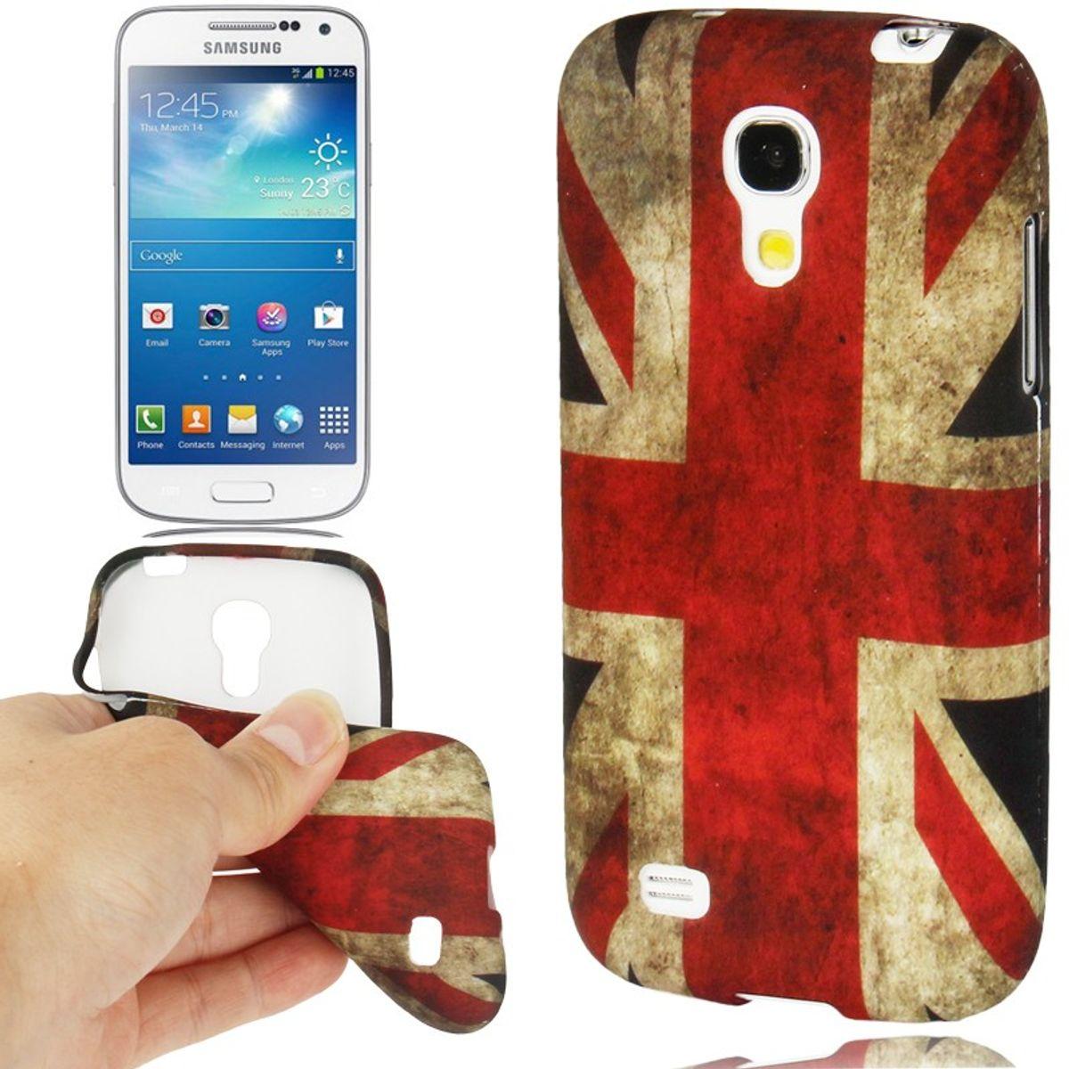 Thumbnail - König Design Hülle Retro Flagge TPU Tasche für Samsung Galaxy S4 mini i9190 (Samsung Galaxy S4 mini), Smartphone Hülle, ...