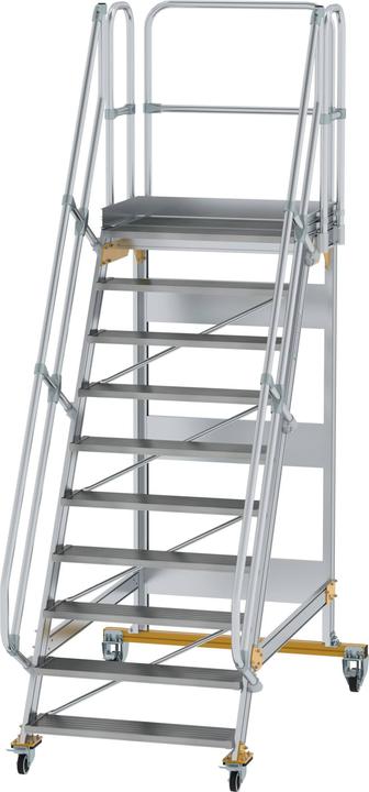 Produktbild Munk Plattformtreppe fahrbar 60° Stufenbreite 1000 mm 10 Stufen (Plattformleiter, 100 cm)