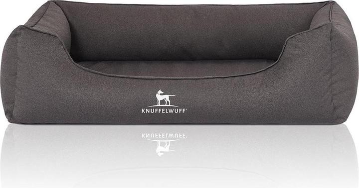 Actual product image Knuffelwuff Dog bed Leon Velour M - L, 85 x 63 cm, anthracite (Dog)