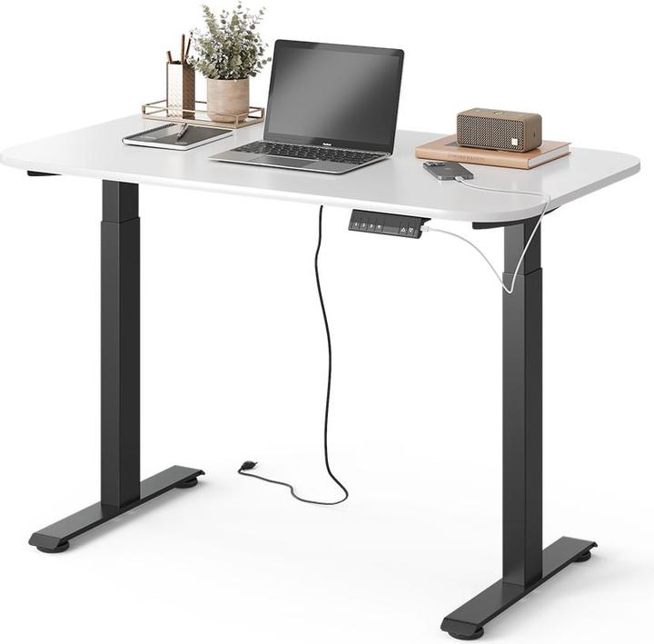 Produktbild Vicco Schreibtisch Elevate, Weiss/Schwarz, 180 x 57.5 cm (120 x 70 x 120 cm)