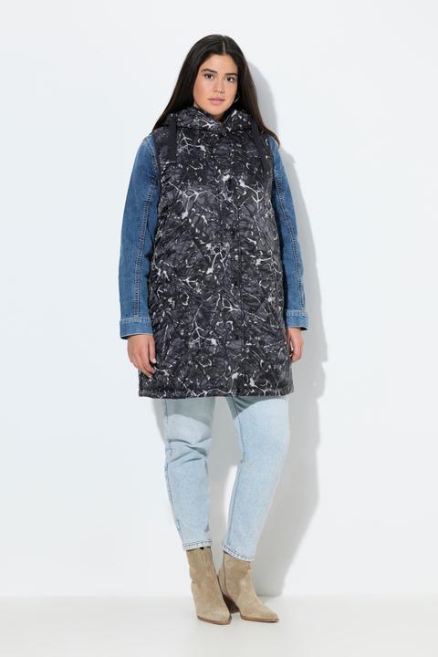 Actual product image Ulla Popken HYPRAR Long-Steppweste, wasserabweisend, Schmetterlinge (54)