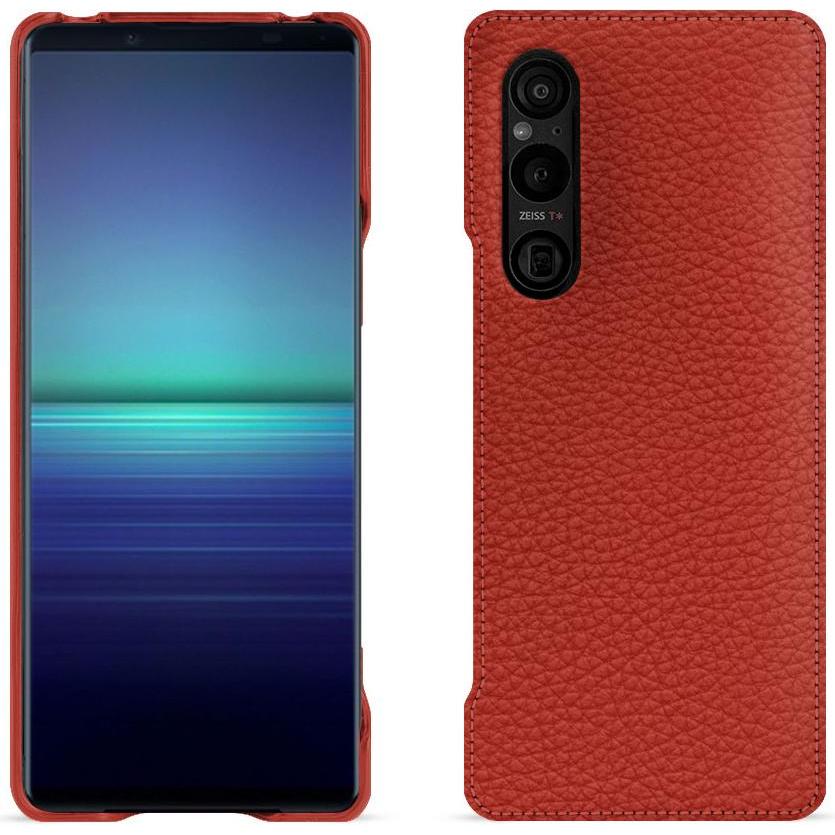 Noreve Lederschutzhülle (Sony Xperia 1 V), Smartphone Hülle, Orange