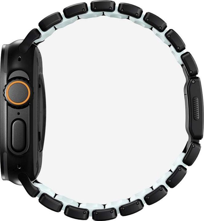 Actual product image Nomad Stratos Band Titanium Black 49mm Icy Blue Glow (22 mm, FKM, Titanium)