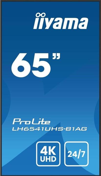 Immagine prodotto iiyama 164.0cm(65") LH6541UHS-B1AG 16:9 3xHDMI+USB IPS (Speditionsversand) (3840 x 2160 pixel, 64.50")