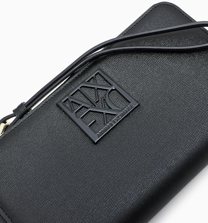 Actual product image Armani Exchange Damestas Logo Plated Around Bi-Fold Wallet