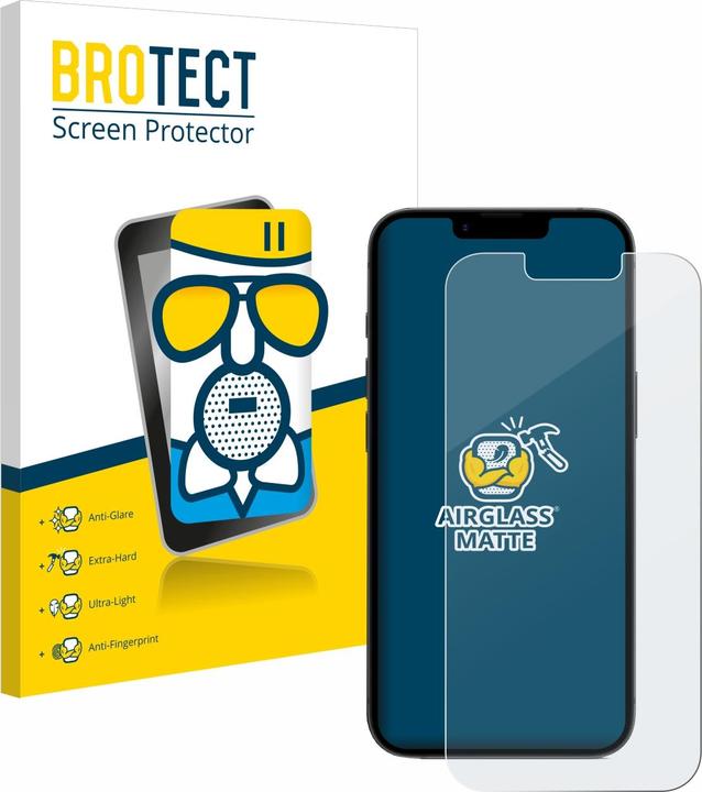 Actual product image BROTECT AirGlass Glass Matte (1 Piece, Apple iPhone 16e)