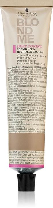 Produktbild Schwarzkopf Professional Schwarzkopf BLONDME Bond Aufrechterhaltende Haarfarbe für Blondinen - Tonen, Aufhellen, Highlighting (DT-Peach Sorbet)