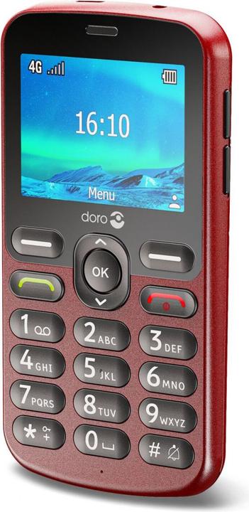 Actual product image Doro 1880 4G without power supply red (2.40", 0.31 Mpx, 4G)