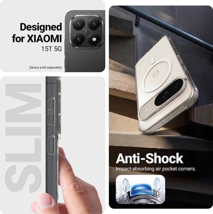 Produktbild Crong Hybrid Clear Magnetic - Etui MagSafe Xiaomi 15T (przezroczysty) (Xiaomi 15T)