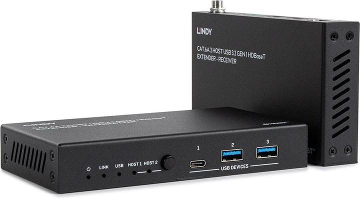 Lindy 100m Cat.6A 2 Host USB 3.2 (USB-A)