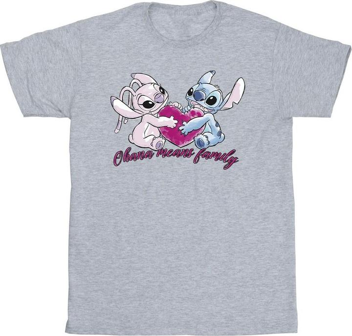 Produktbild Disney Lilo And Stitch Ohana Heart With Angel TShirt (XXL)