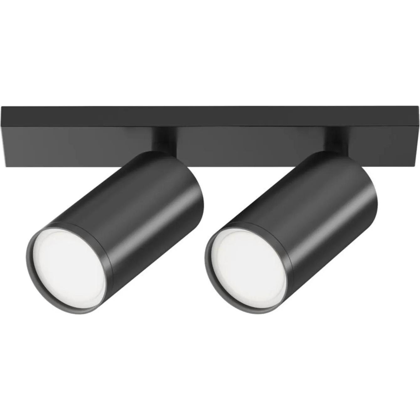 Maytoni, Wandleuchte + Deckenleuchte, Focus S Deckenleuchte, Deckenlampe 2x GU10 6x44cm Schwarz (GU10)