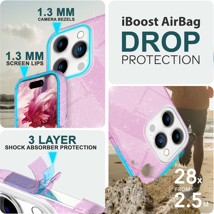Produktbild Nalia Glitzer Hülle (Apple iPhone 15 Pro)