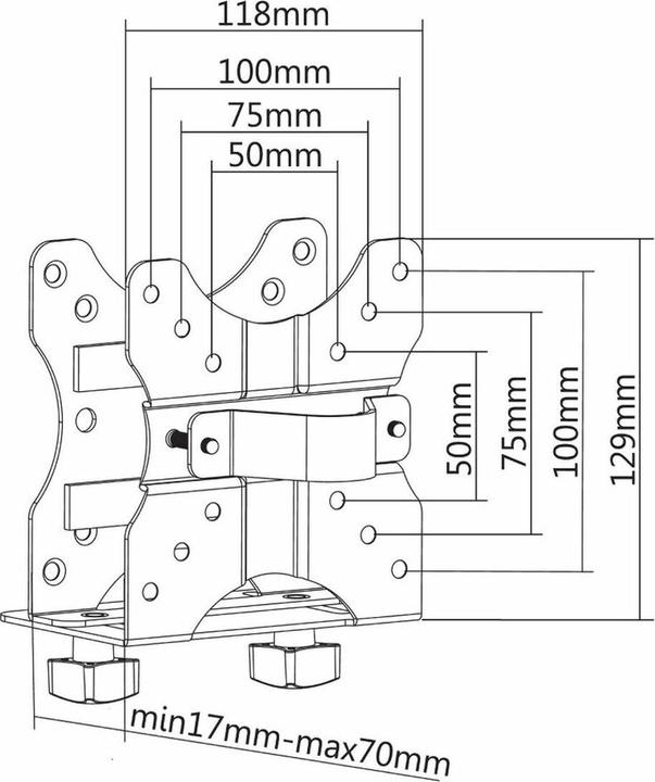 Produktbild Neomounts NM-TC100 - Thin-Client-zu-Monitor-Halterung (Boden, 5 kg)