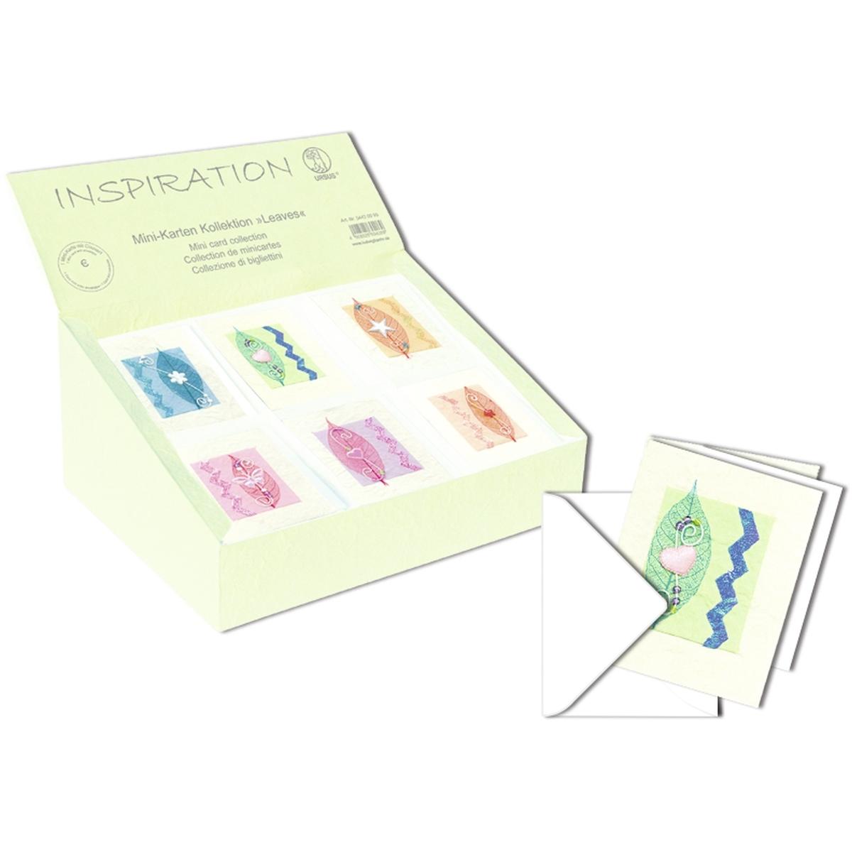 Ursus, Grusskarte + Briefpapier, Mini-Karten VE=60 Stück Kollektion Leaves (1 Stk.)