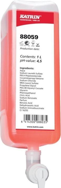 Produktbild Katrin Handwaschseife 6 x 1 Liter inklusive Pumpe (Flüssigseife, 1000 ml)